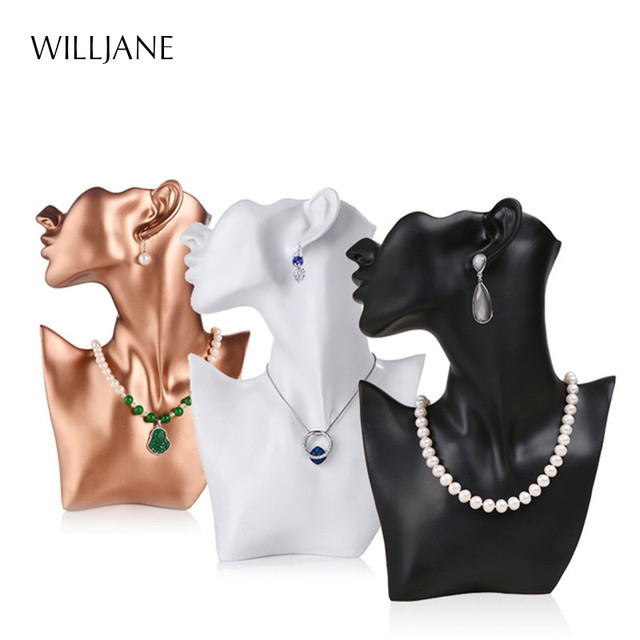 New 11 Pearl Necklace Chain Jewelry Display Stand Bust Decor Figure  Mannequin Model Earrings Holder Organizer Rack Sturdy Store - Jewelry  Packaging & Display - AliExpress